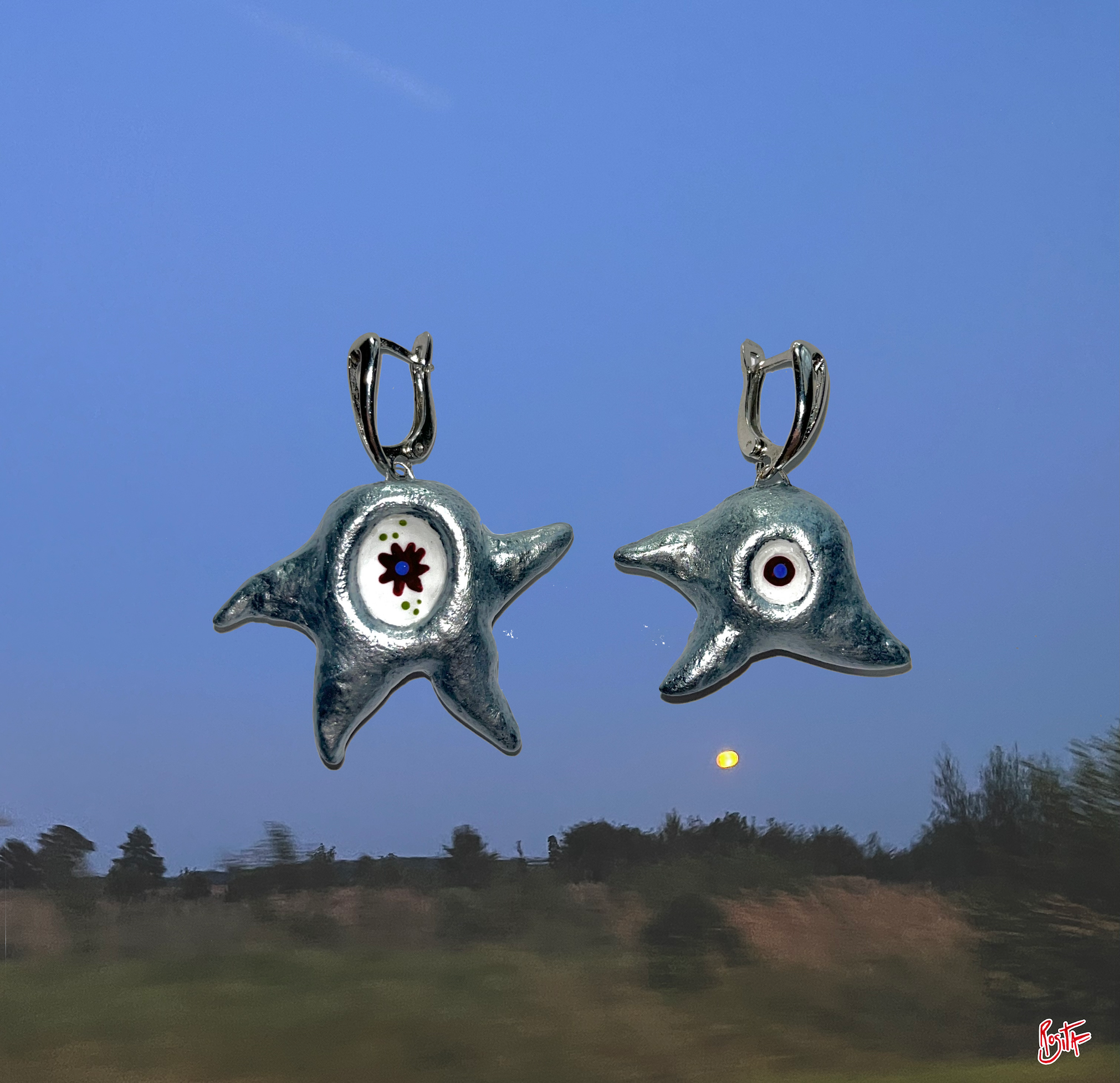 Earrings - Spiky Stars